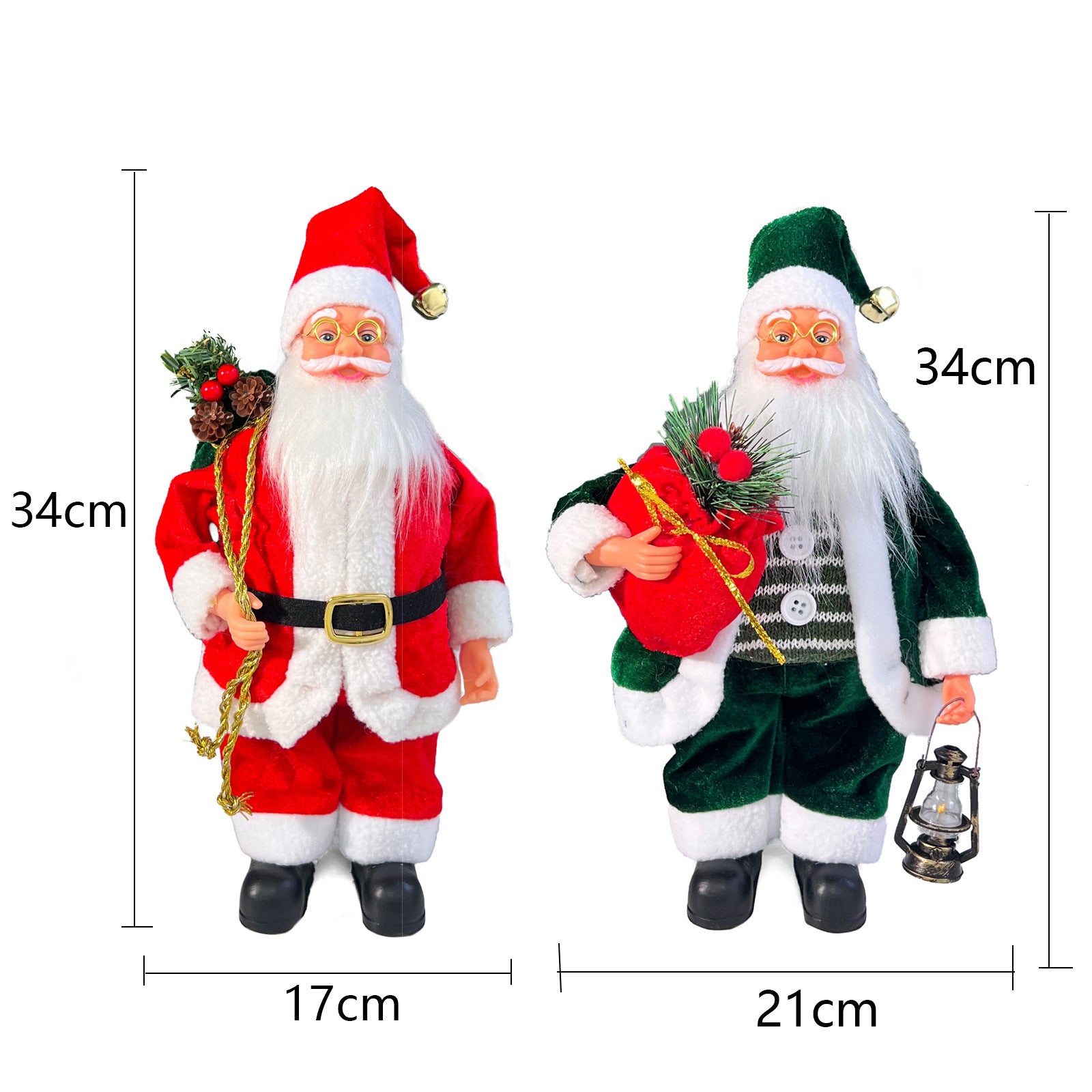 Christmas 13inch Santa Claus Figurine Standing Santa Doll Window Decoration Gift