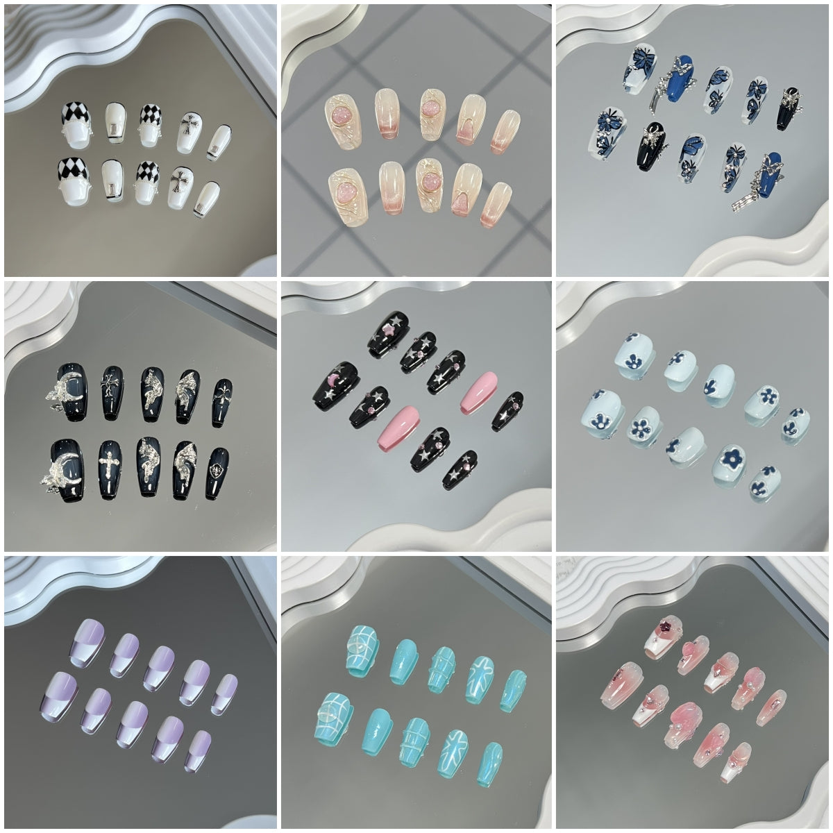 Mystery Box Handmade Press on Nails 2 Sets Lucky Blind Box High-end Fake Nails