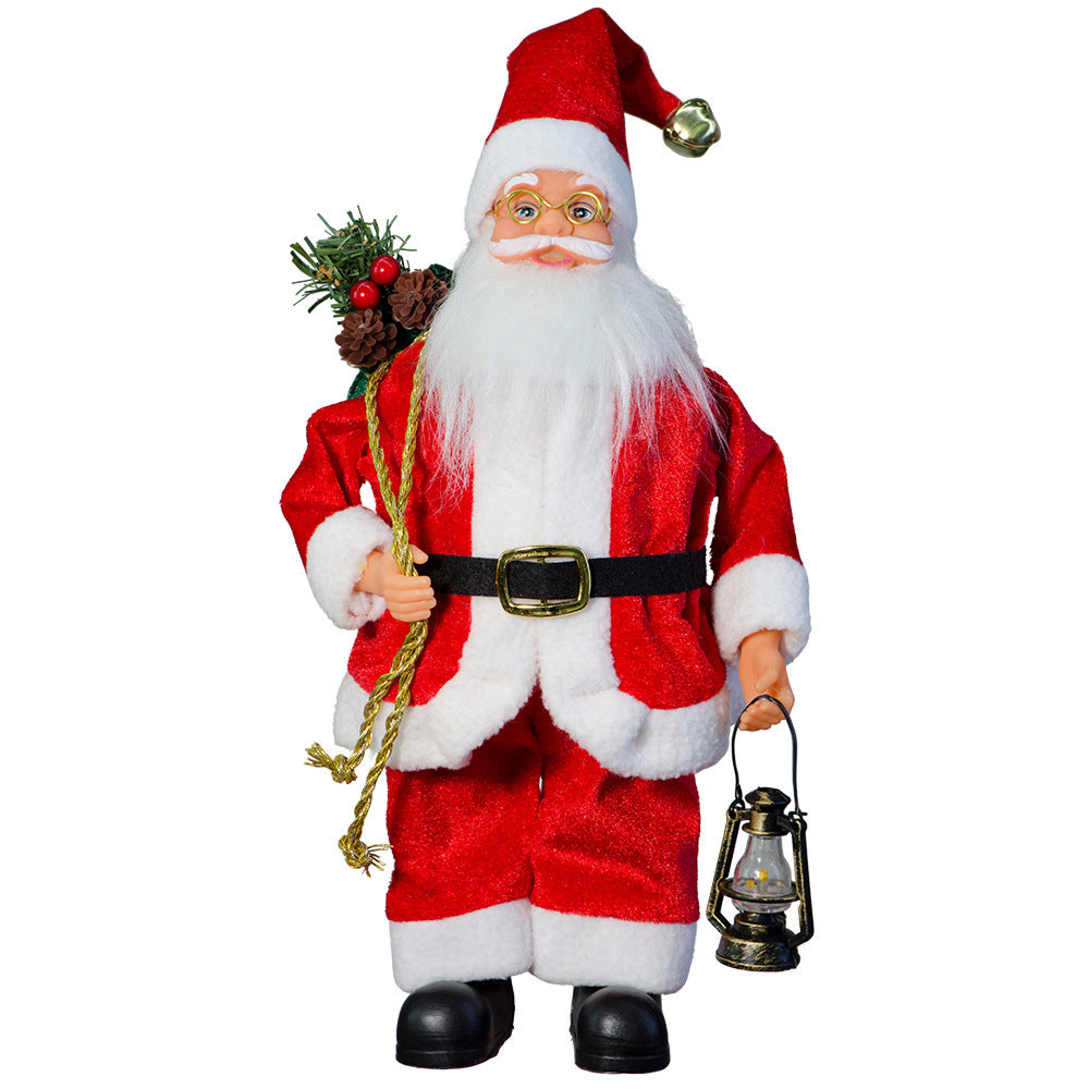 Christmas 13inch Santa Claus Figurine Standing Santa Doll Window Decoration Gift