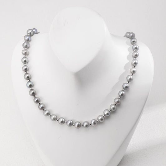 Mother's Day Necklace Vintage-inspired Pearl and Silver Necklace Stylish s925