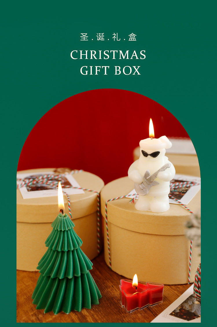 Christmas Atmosphere Handmade Gift Christmas Tree Deer Shape Candle Christmas Aromatherapy High-end Gift Box Set
