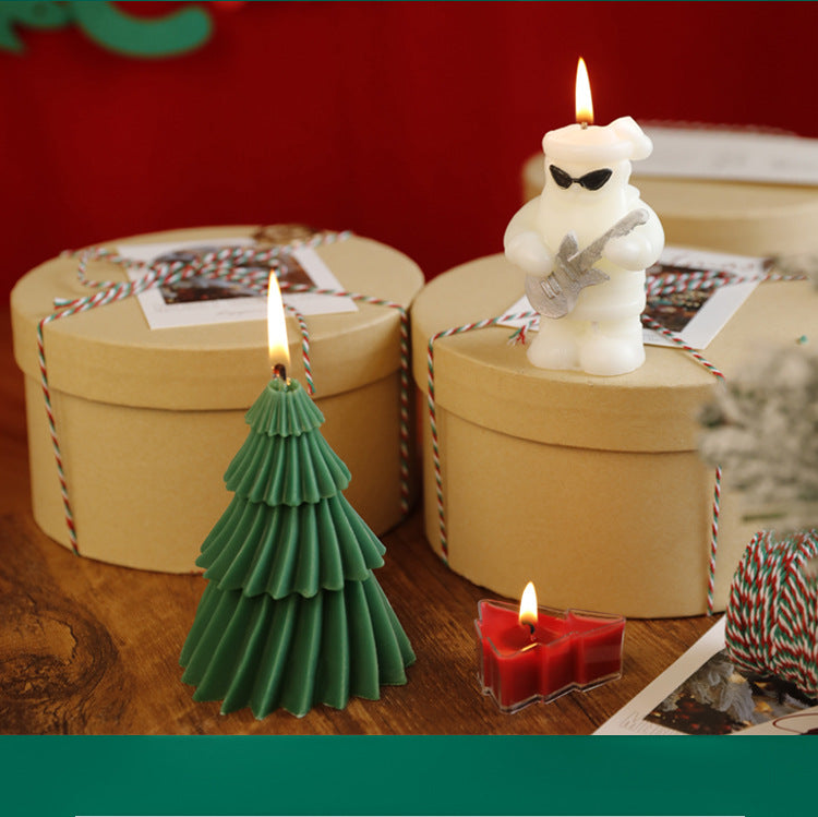 Christmas Atmosphere Handmade Gift Christmas Tree Deer Shape Candle Christmas Aromatherapy High-end Gift Box Set