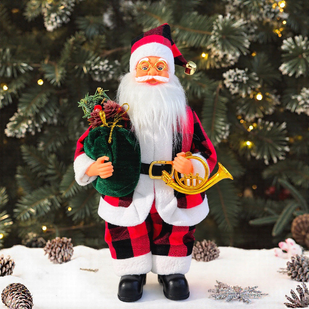 Christmas 13inch Santa Claus Figurine Standing Santa Doll Window Decoration Gift