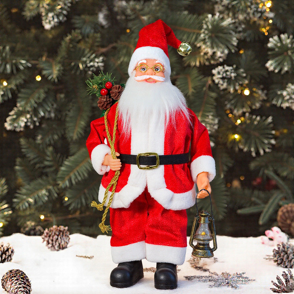 Christmas 13inch Santa Claus Figurine Standing Santa Doll Window Decoration Gift