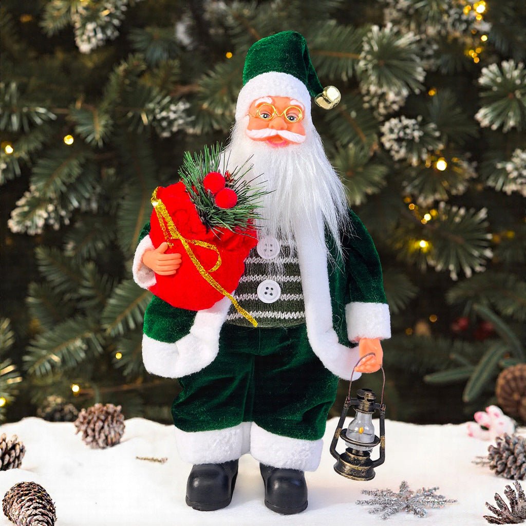 Christmas 13inch Santa Claus Figurine Standing Santa Doll Window Decoration Gift
