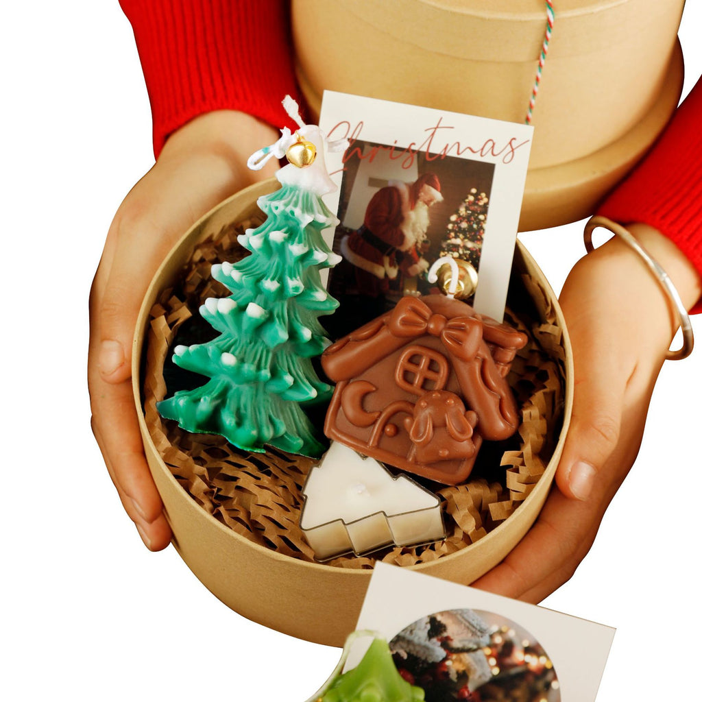 Christmas Atmosphere Handmade Gift Christmas Tree Deer Shape Candle Christmas Aromatherapy High-end Gift Box Set