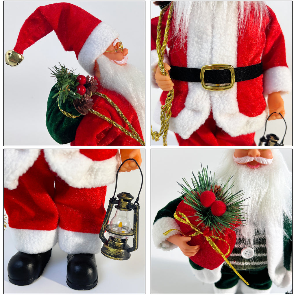 Christmas 13inch Santa Claus Figurine Standing Santa Doll Window Decoration Gift