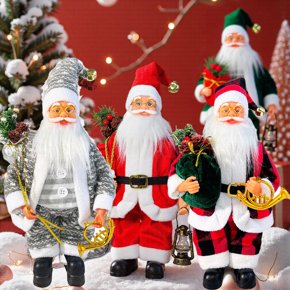 Christmas 13inch Santa Claus Figurine Standing Santa Doll Window Decoration Gift