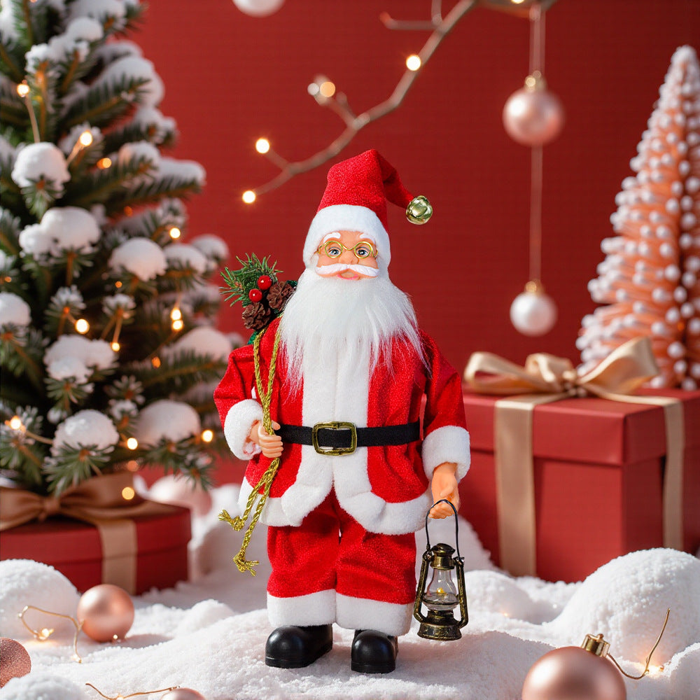 Christmas 13inch Santa Claus Figurine Standing Santa Doll Window Decoration Gift