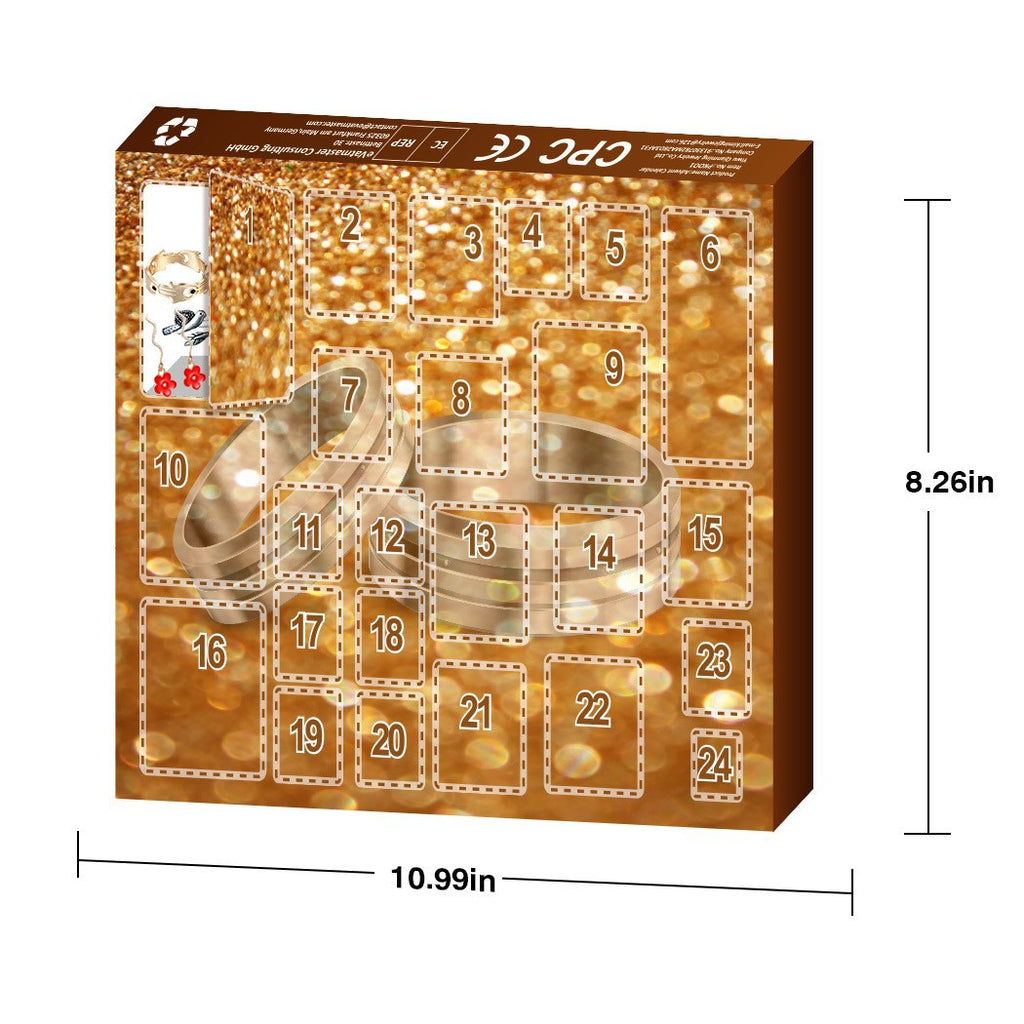 Christmas Countdown Blind Box Ornaments Blind Box Set Blind Box Ring Necklace Earrings Keychain Christmas 24-piece Set