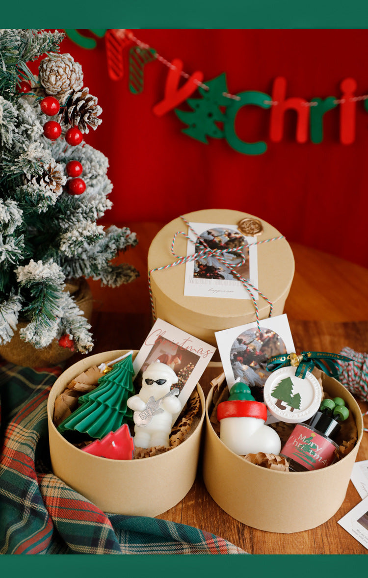 Christmas Atmosphere Handmade Gift Christmas Tree Deer Shape Candle Christmas Aromatherapy High-end Gift Box Set