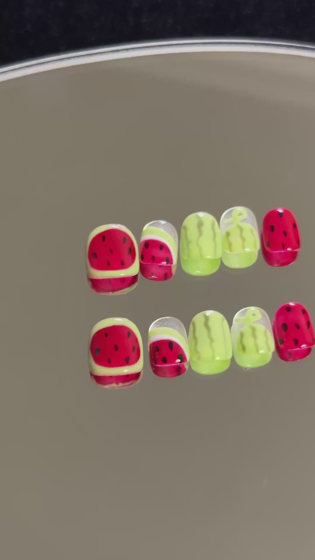 3. "Stylish KidFriendly Watermelon Nail Art  Quick PressOn Fun"