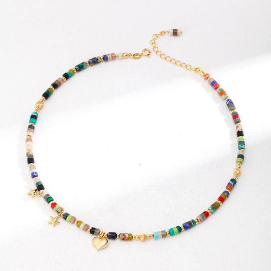 Bohemian Style S925 Necklace with Colorful Gemstones Gift for Women with Discerning Taste