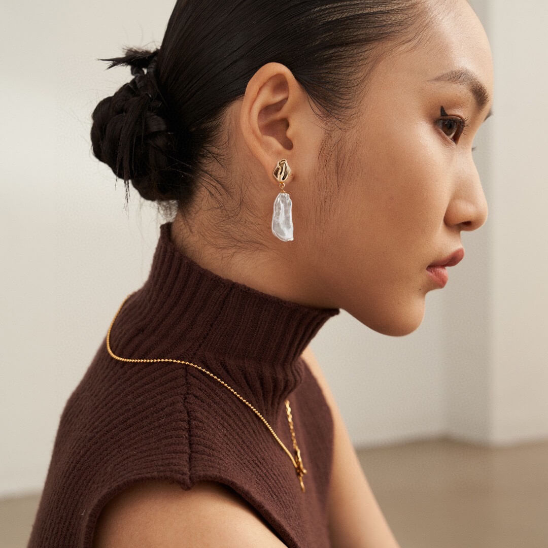 Luna Beaded Baroque Pearls Necklace – Shop Handmade Fine Jewelry | Kiss The  Moon